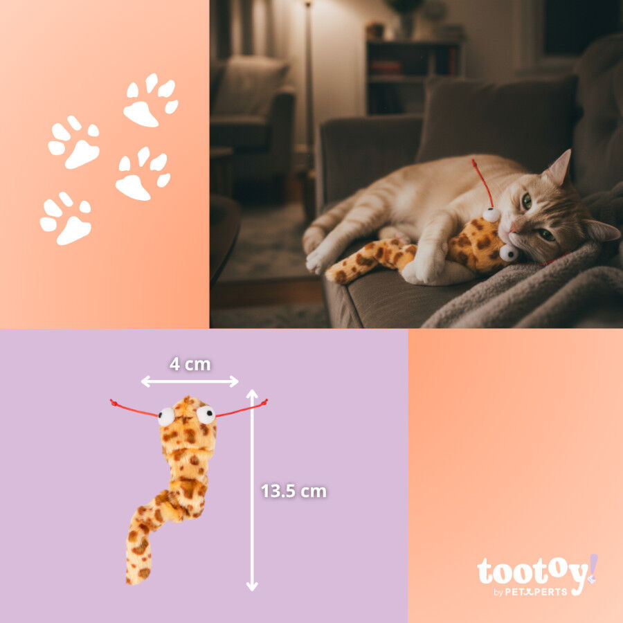 Tootoy! Serpiente de Peluche con Zumbido para gatos, , large Imagen numero 4