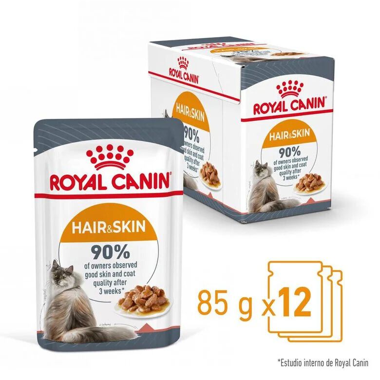 Royal Canin Hair and Skin sobre en salsa para gatos thumbnail