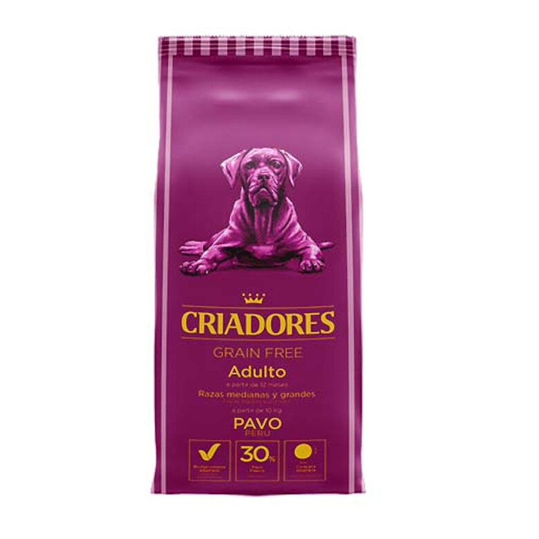 Criadores Adulto Grain Free Pavo pienso para perros de raza mediana y grande, , large image number null