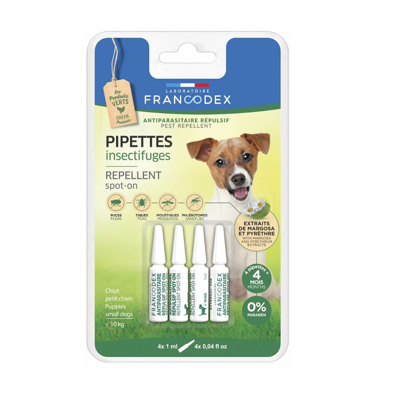 Francodex Mini Pipetas Antiparasitarias para perros , , large image number null