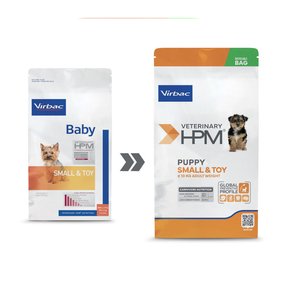 400 g Virbac Veterinary HPM Baby Small & Toy pienso para perros, , large Imagen numero 2