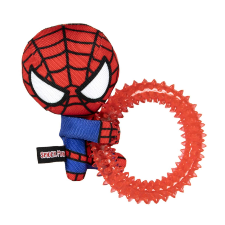 Disney Marvel Anillo Mordedor con Spider-Man de peluche para perros, , large Imagen numero 1