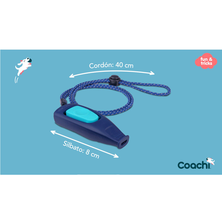 Coachi clicker con silbato de entrenamiento azul oscuro para perros thumbnail