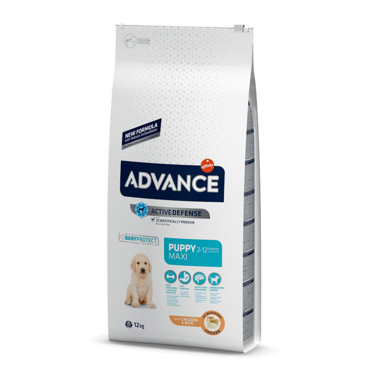 Advance Active Defense Maxi Puppy Pollo y Arroz pienso para perros, , large image number null