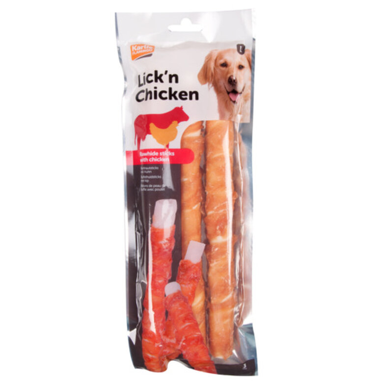 Flamingo Lick'n Chicken sticks pollo snack perros image number null