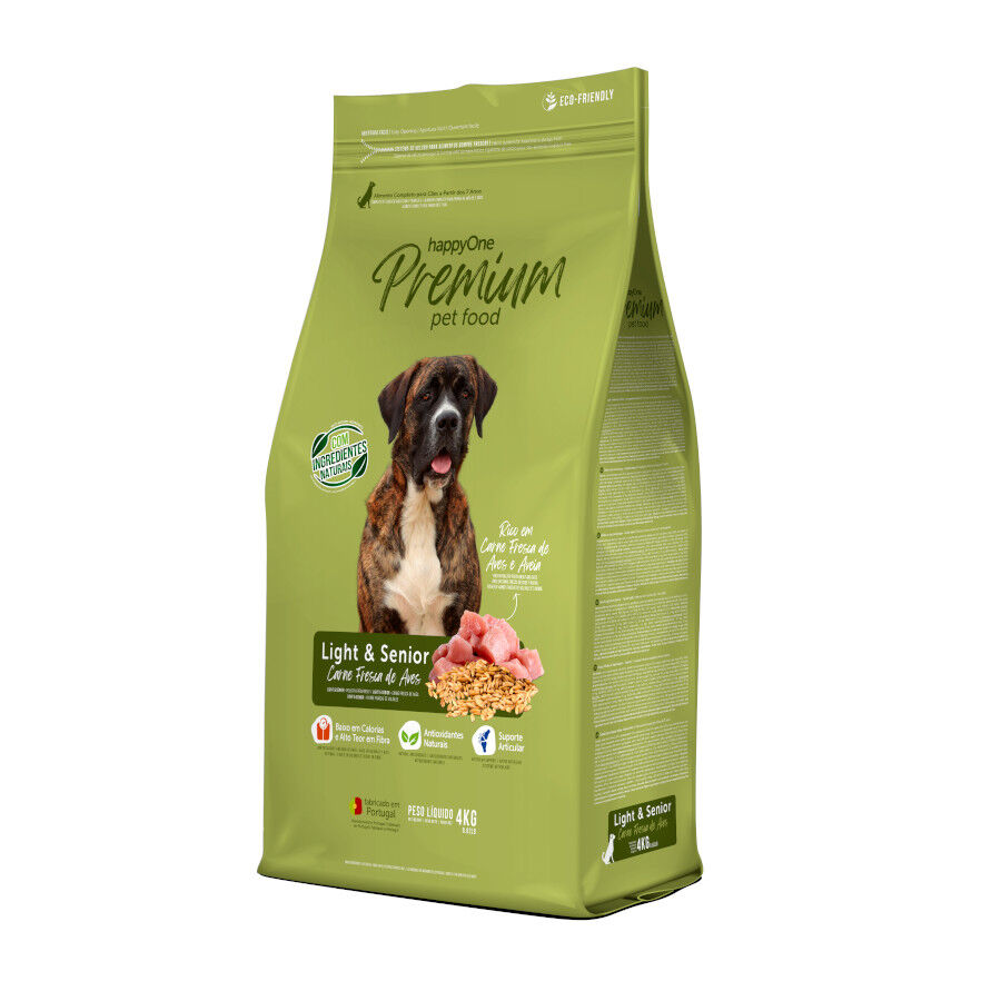happyOne Premium Light & Senior Carne Fresca de Aves pienso para perros, , large Imagen numero 1