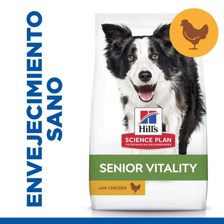 Hill&#039;s Science Plan Youthful Vitality Medium Adult Pollo pienso para perros thumbnail