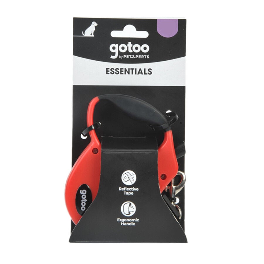Gotoo Correa extensible roja para perros, , large Imagen numero 5