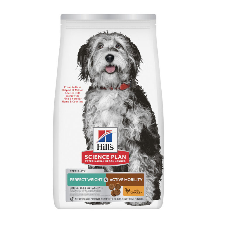 12 kg Hill's Science Plan Perfect Weight y Active Mobility pollo pienso para perros medianos,  Imagen numero 1 12 kg Hill's Science Plan Perfect Weight y Active Mobility pollo pienso para perros medianos, , large Imagen numero 1