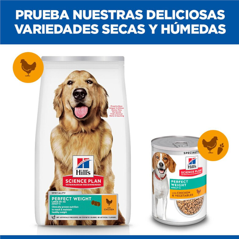 12 kg Hill's Science Plan Perfect Weight Adult Large Pollo pienso para perros,  Imagen numero 6 12 kg Hill's Science Plan Perfect Weight Adult Large Pollo pienso para perros, , large Imagen numero 6