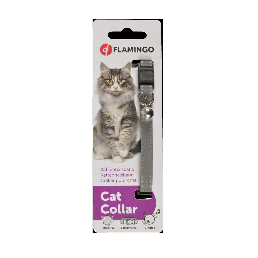 Flamingo Collar Gris para gatos, , large Imagen numero 2