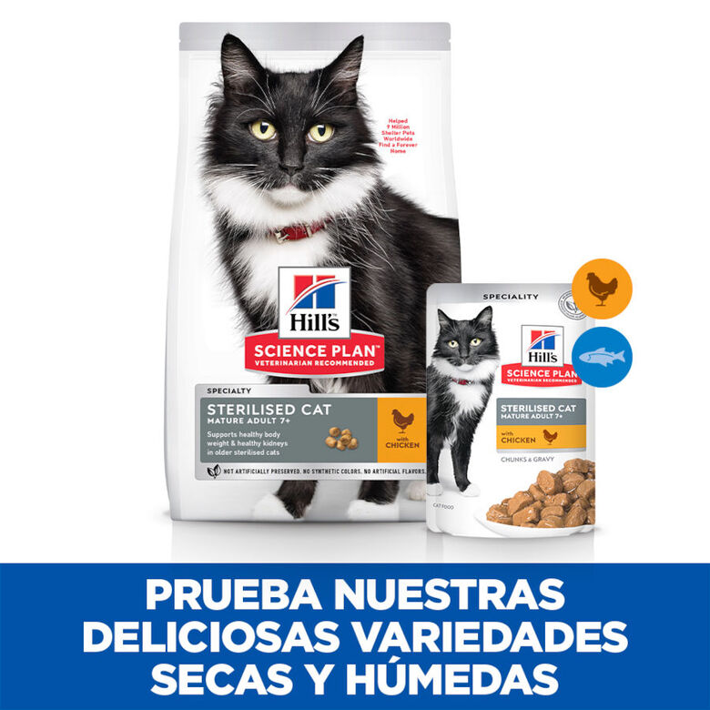 Hill&#039;s Science Plan Sterilised Mature Pollo en Salsa sobre para gatos thumbnail