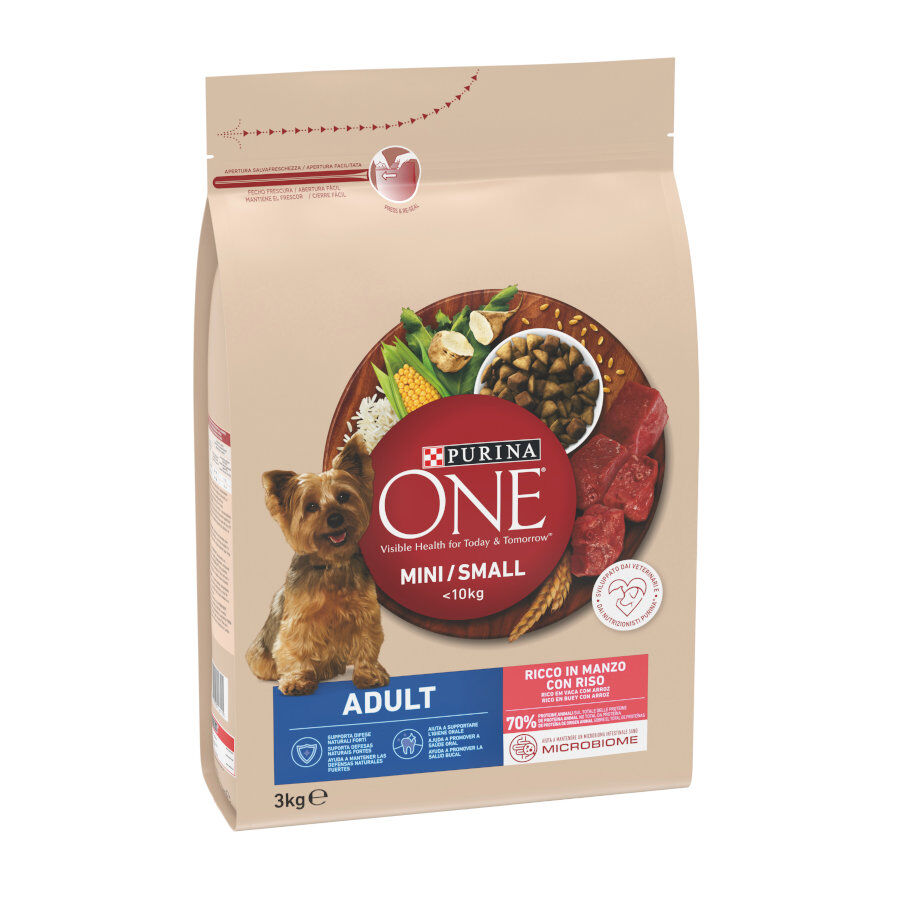 3 kg Purina One Mini Adult Bifensis Buey pienso para perros, , large Imagen numero 1