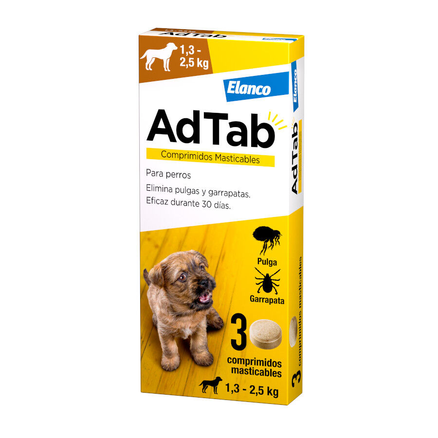 AdTab Comprimidos Masticables Antiparasitarios para perros, , large Imagen numero 1