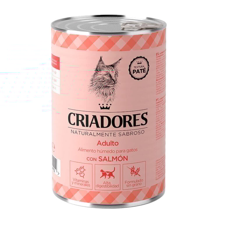 400 g Criadores Adulto con Salmón lata para gatos,  Imagen numero 1 400 g Criadores Adulto con Salmón lata para gatos, , large Imagen numero 1