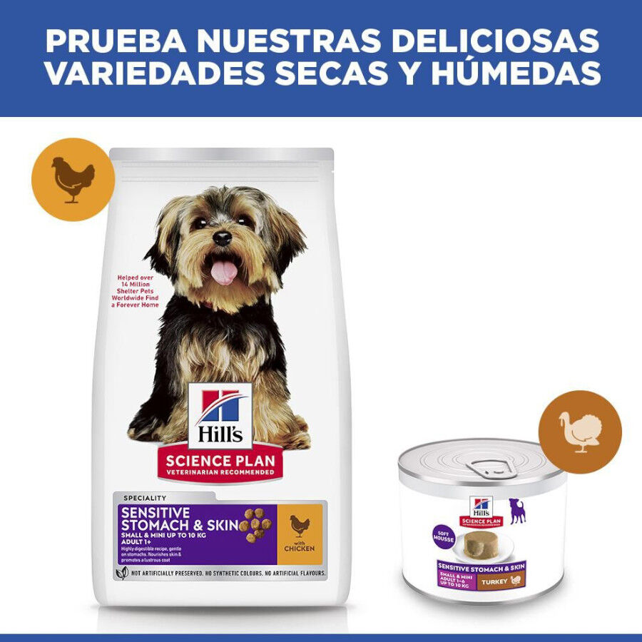 Hill&#039;s Science Plan Adult Sensitive Stomach &amp; Skin Small &amp; Mini pienso para perros de razas pequeñas y mini thumbnail