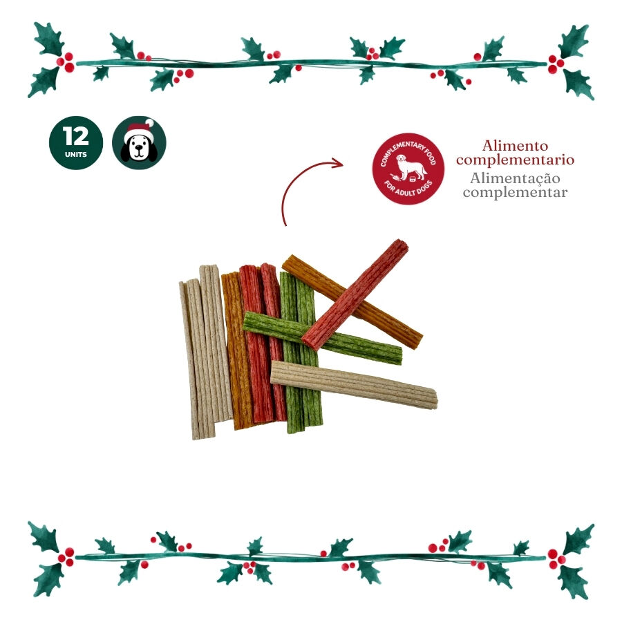 1 pack x 12 uds. Wonder Christmas Palitos Inflados Snacks para perros, , large Imagen numero 3