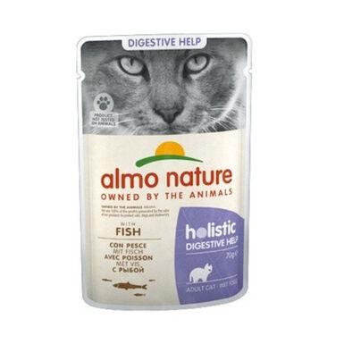 Almo Nature Adult Holistic Digestive Pescado sobre para gatos