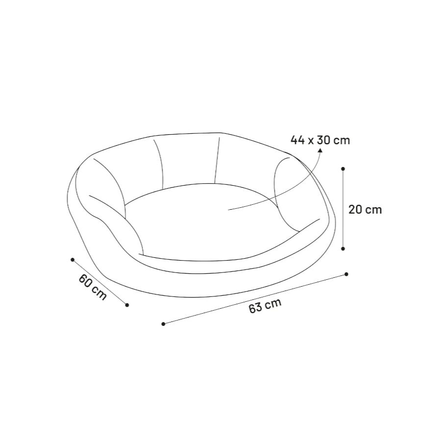 Flamingo Chipz Rectángulo Marrón cama cuna para perros thumbnail