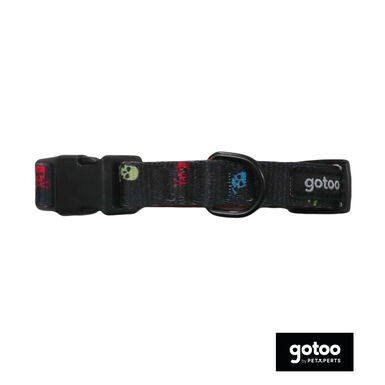 Gotoo Collar estampado calavera negro para perros