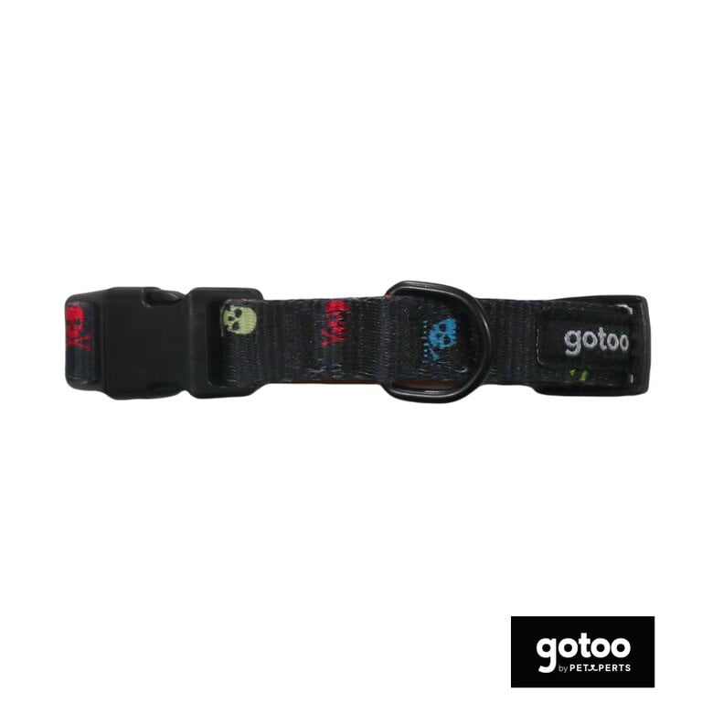 Gotoo Collar estampado calavera negro para perros,  Imagen numero 2 Gotoo Collar estampado calavera negro para perros, , large Imagen numero 2