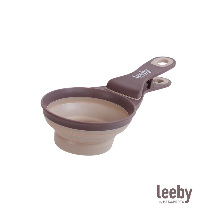 Leeby Cuchara Medidora Plegable Marr&oacute;n para perros y gatos, , large Imagen numero 2