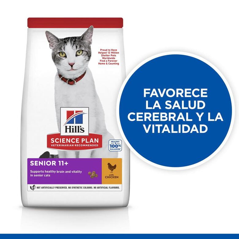 Hill&#039;s Science Plan Senior 11+ Pollo Pienso para gatos thumbnail