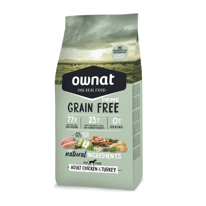 3 kg Ownat Adult Prime Grain Free Pollo y Pavo pienso para perros,  Imagen numero 1 3 kg Ownat Adult Prime Grain Free Pollo y Pavo pienso para perros, , large Imagen numero 1