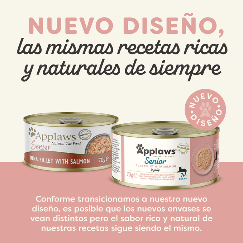 70 g Applaws Senior Atún y Salmón lata en gelatina para gatos,  Imagen numero 2 70 g Applaws Senior Atún y Salmón lata en gelatina para gatos, , large Imagen numero 2