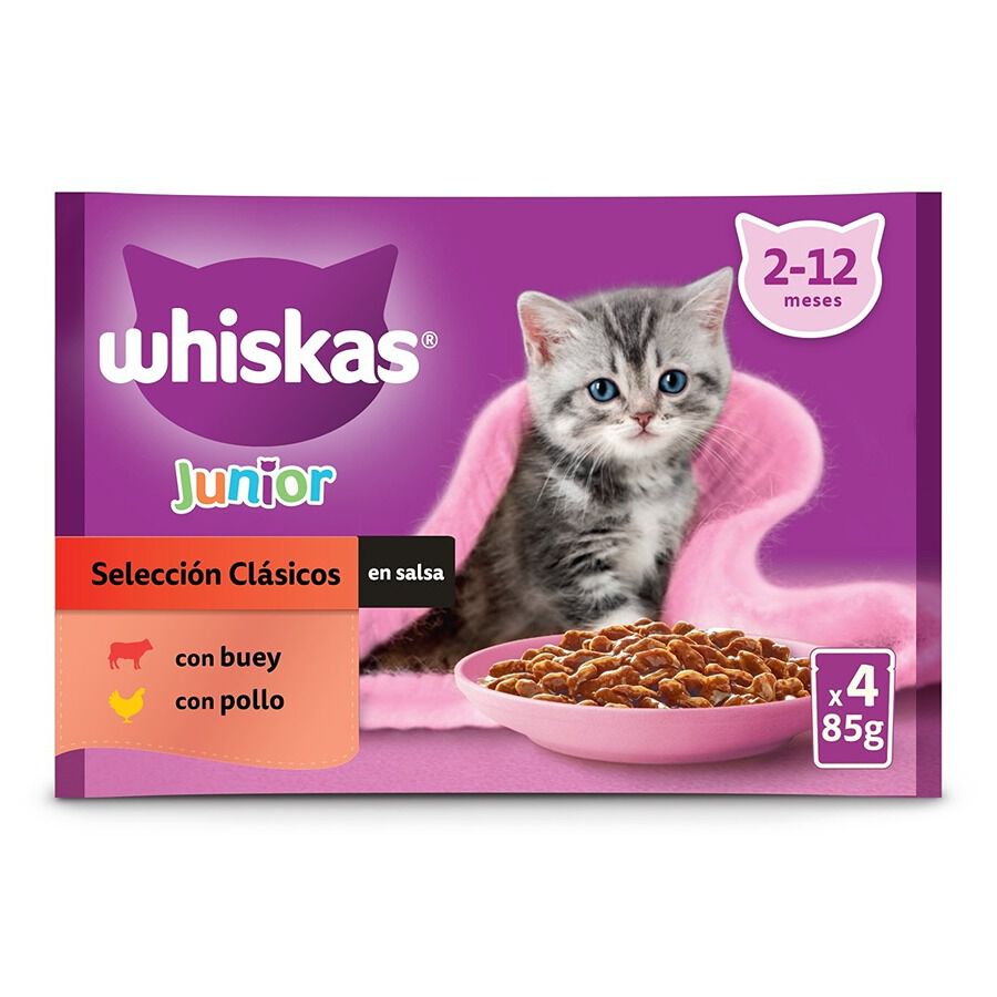 Whiskas Carnes en Salsa en Bolsita para Gatitos