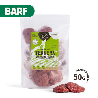 Wild Balance Barf Menú ternera y verduras comida congelada para perros