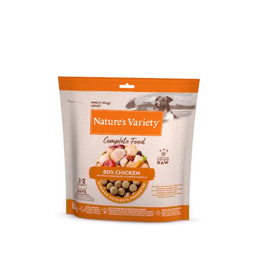 120 g Nature's Variety Complete Food Mini Pollo Liofilizado pienso para perros, , large Imagen numero 1