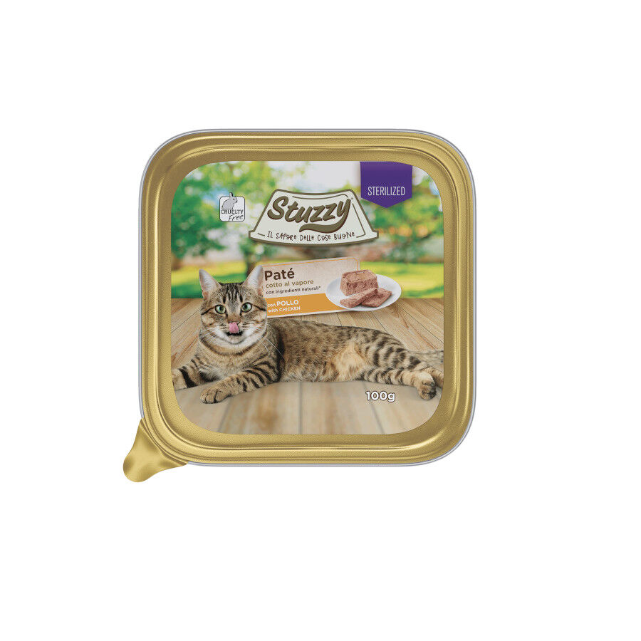 Stuzzy Sterilized Pollo en paté terrina para gatos