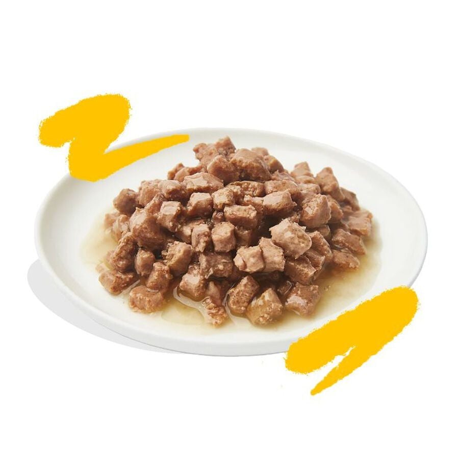 85 g Edgard & Cooper Adult Trocitos de Pavo y Pollo en Salsa lata para gatos, , large Imagen numero 2