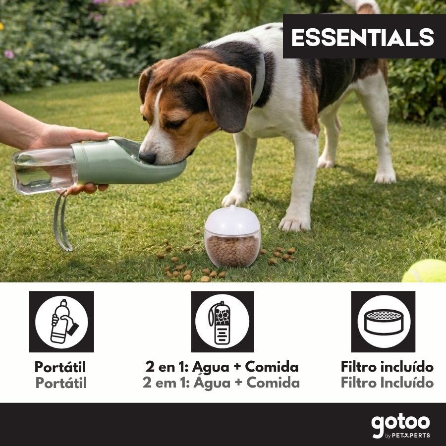 Gotoo Bebedero Comedero Port&aacute;til 2 en 1 para perros y gatos, , large Imagen numero 5