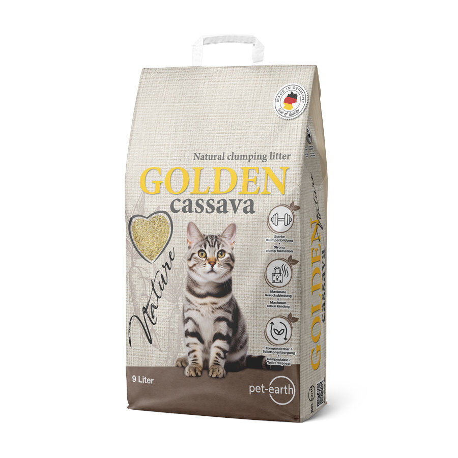 Golden Grey Yuca Arena Aglomerante para gatos