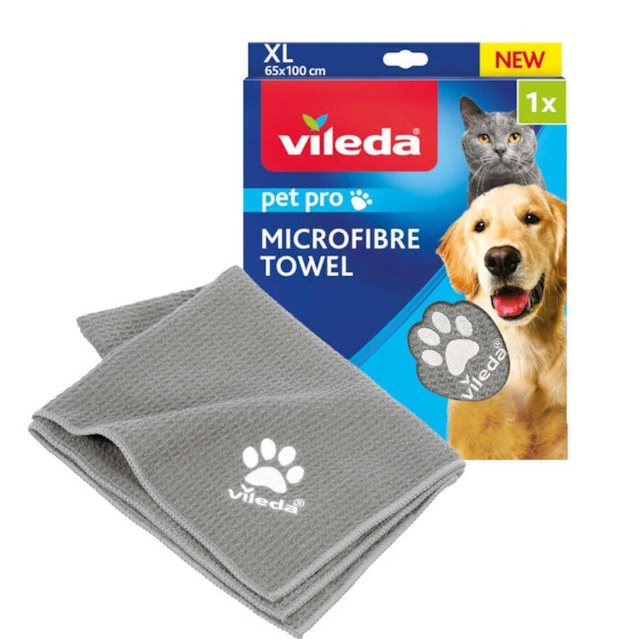 Vileda Pet Pro Toalla de Microfibra Gris para perros, , large Imagen numero 2