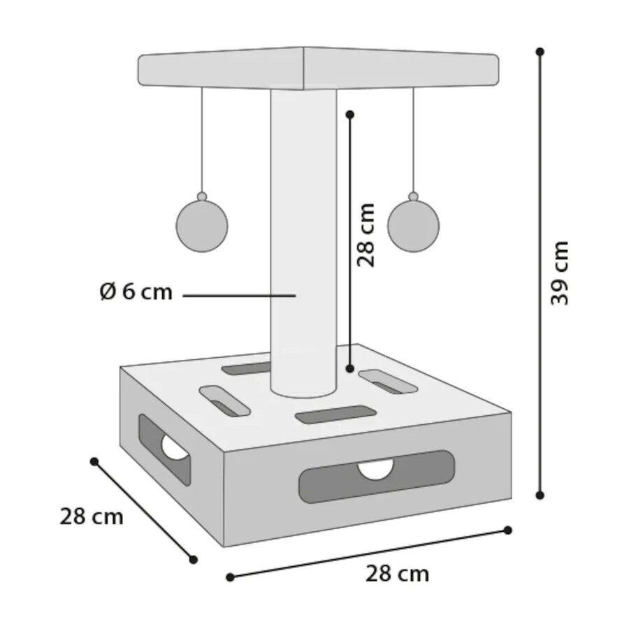 Flamingo &Aacute;rbol Rascador Turquesa y Gris para gatos, , large Imagen numero 2