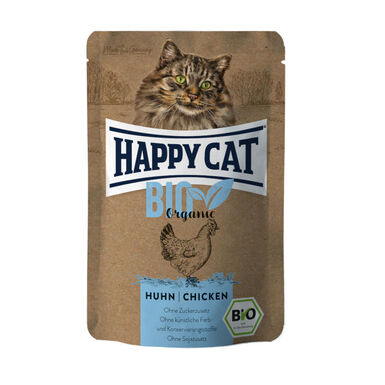 Happy Cat Adultos Bio Organic Pollo sobre en salsa 