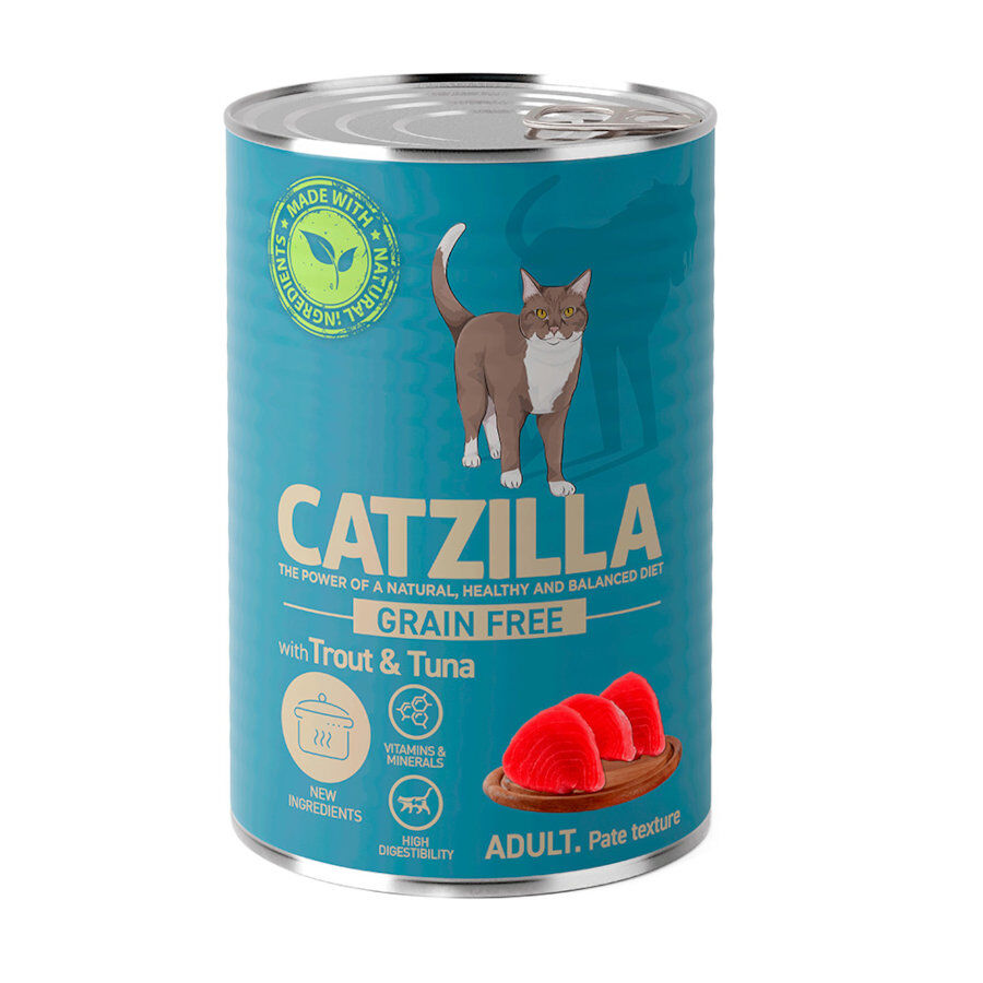 Catzilla Adult Grain Free Trucha y Atún en Paté lata para gatos