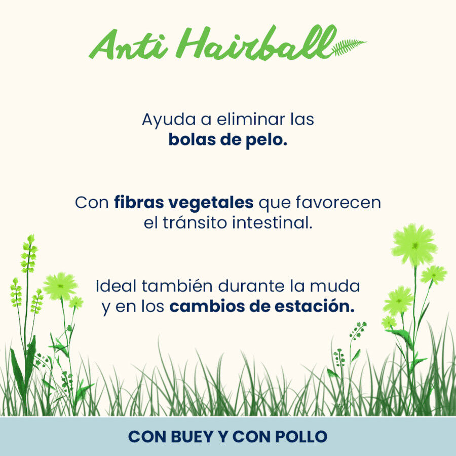 Almo Nature Anti Hairball Buey y Pollo sobre para gatos – Multipack thumbnail