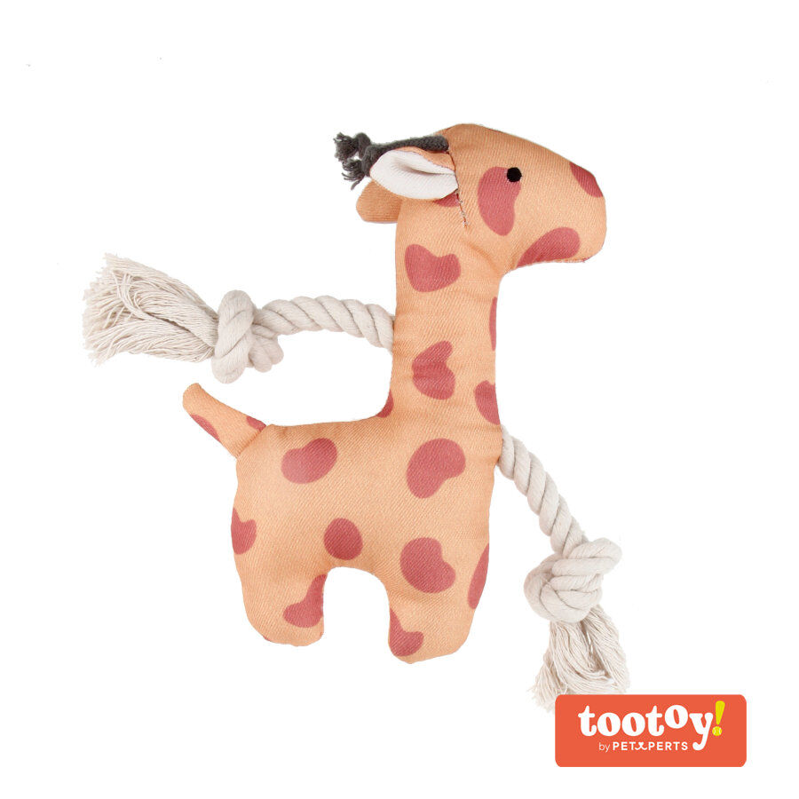 Tootoy! Puppy Yellow Giraffe peluche con sonido para cachorros thumbnail