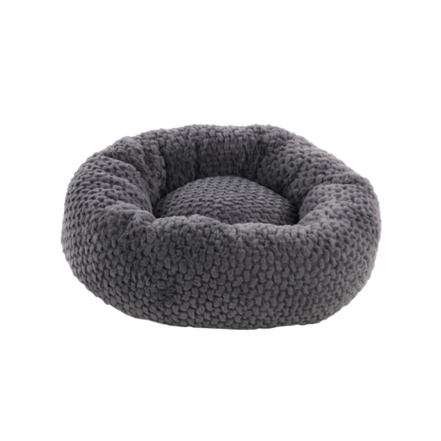 Flamingo Glory Redondo Gris cama para perros y gatos Kiwoko