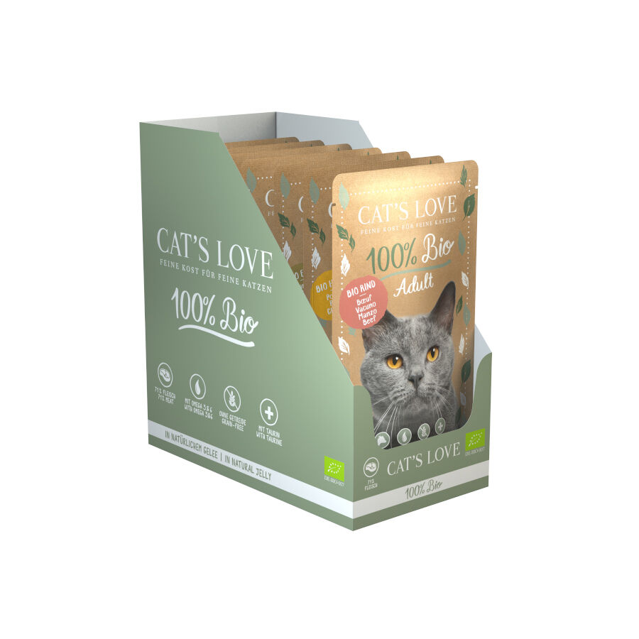 Cat's Love Adult Bio Sobre en Gelatina para gatos – Multipack 6