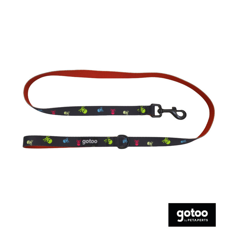 Gotoo Correa estampada calavera negro para perros,  Imagen numero 2 Gotoo Correa estampada calavera negro para perros, , large Imagen numero 2
