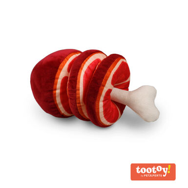 Tootoy! Comfort Beefy Thigh Cuddler peluche con sonido para perros