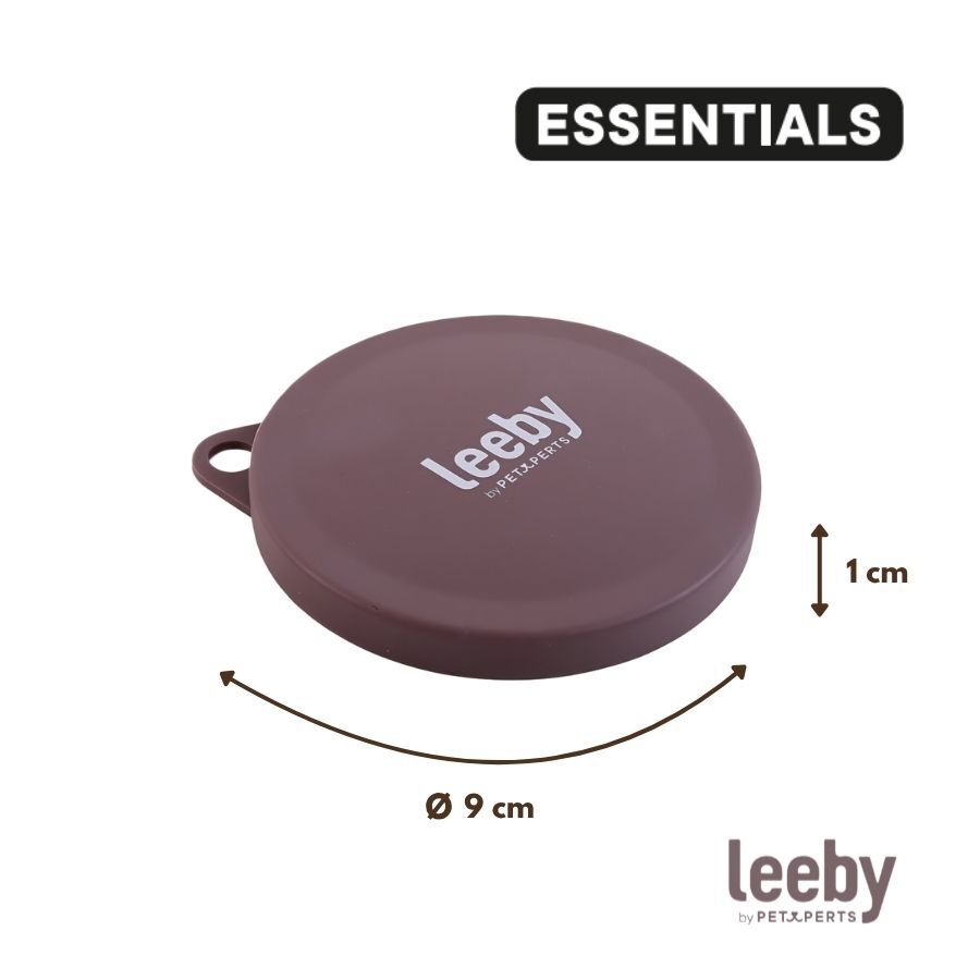 Leeby Tapa Comedero Marr&oacute;n para perros y gatos, , large Imagen numero 4
