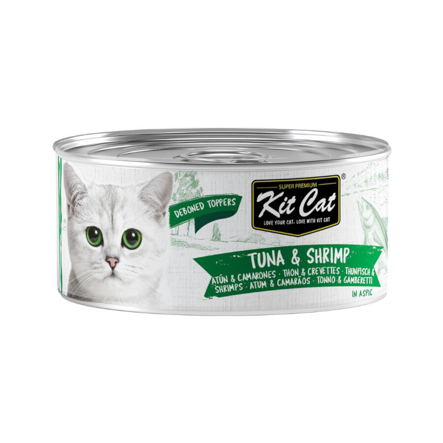 Kit Cat At&uacute;n con Camarones Gelatina Lata para gatos, , large Imagen numero 1