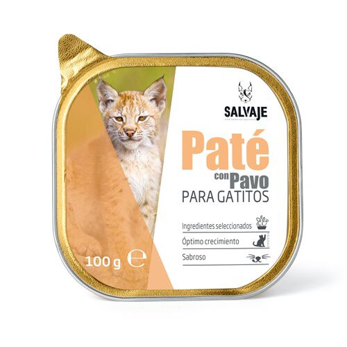 Salvaje Original Pavo en Paté Tarrina para gatitos