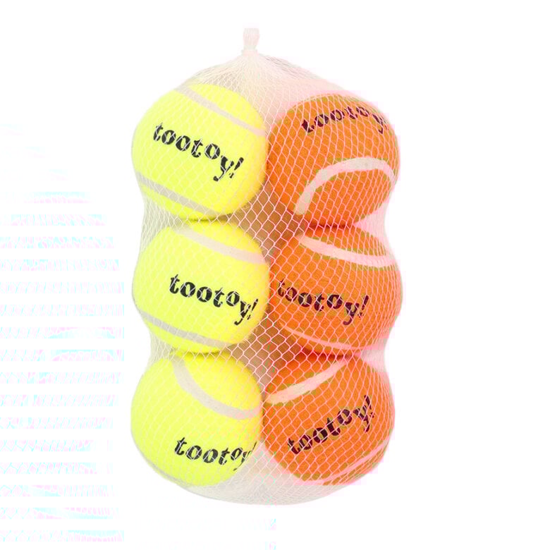 Tootoy! Chase Six Squeaker Ball pack de pelotas de tenis para perros,  Imagen numero 2 Tootoy! Chase Six Squeaker Ball pack de pelotas de tenis para perros, , large Imagen numero 2